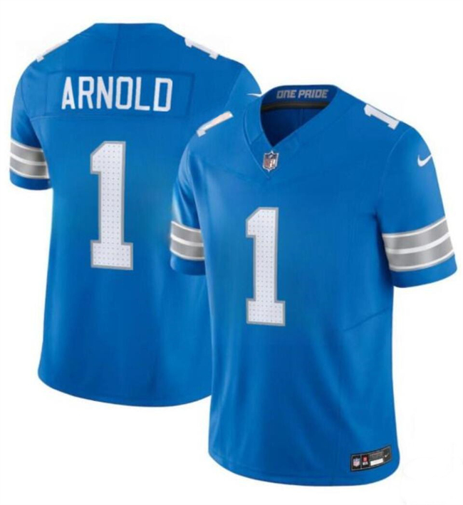 Youth Detroit Lions #1 Terrion Arnold New Blue 2024 Draft F.U.S.E. Vapor Limited Football Stitched Jersey